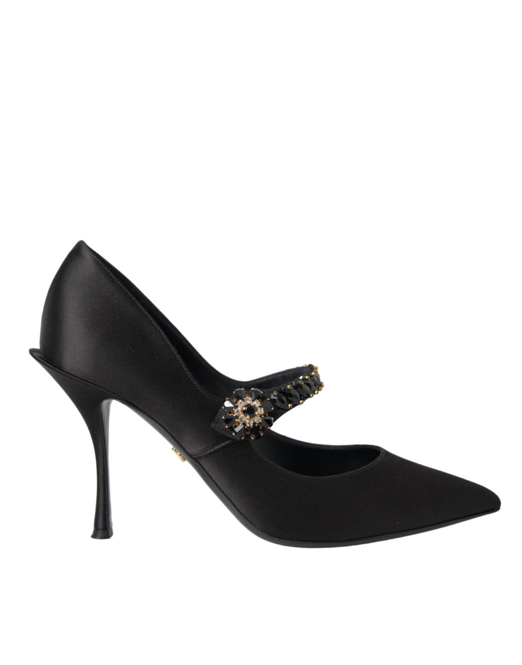 Chaussures à talons Dolce & Gabbana Mary Jane noires ornées de cristaux
