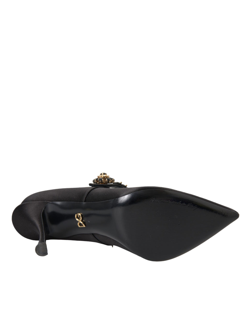 Chaussures à talons Dolce & Gabbana Mary Jane noires ornées de cristaux