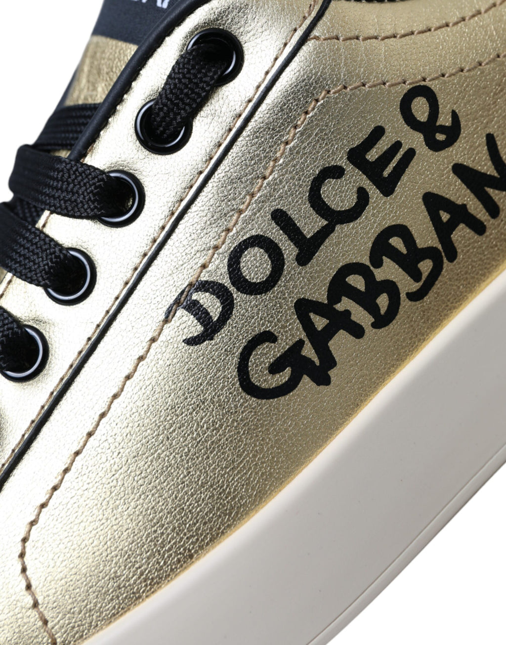 Dolce & Gabbana Gold Low Top Sneakers for Women additional view