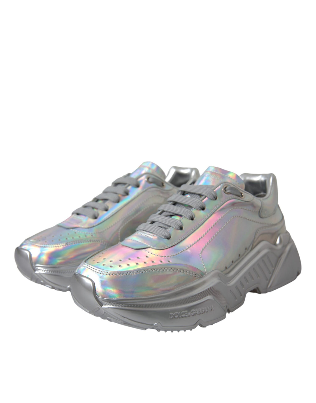 Dolce & Gabbana Silver Chunky Sneakers for Women detail view