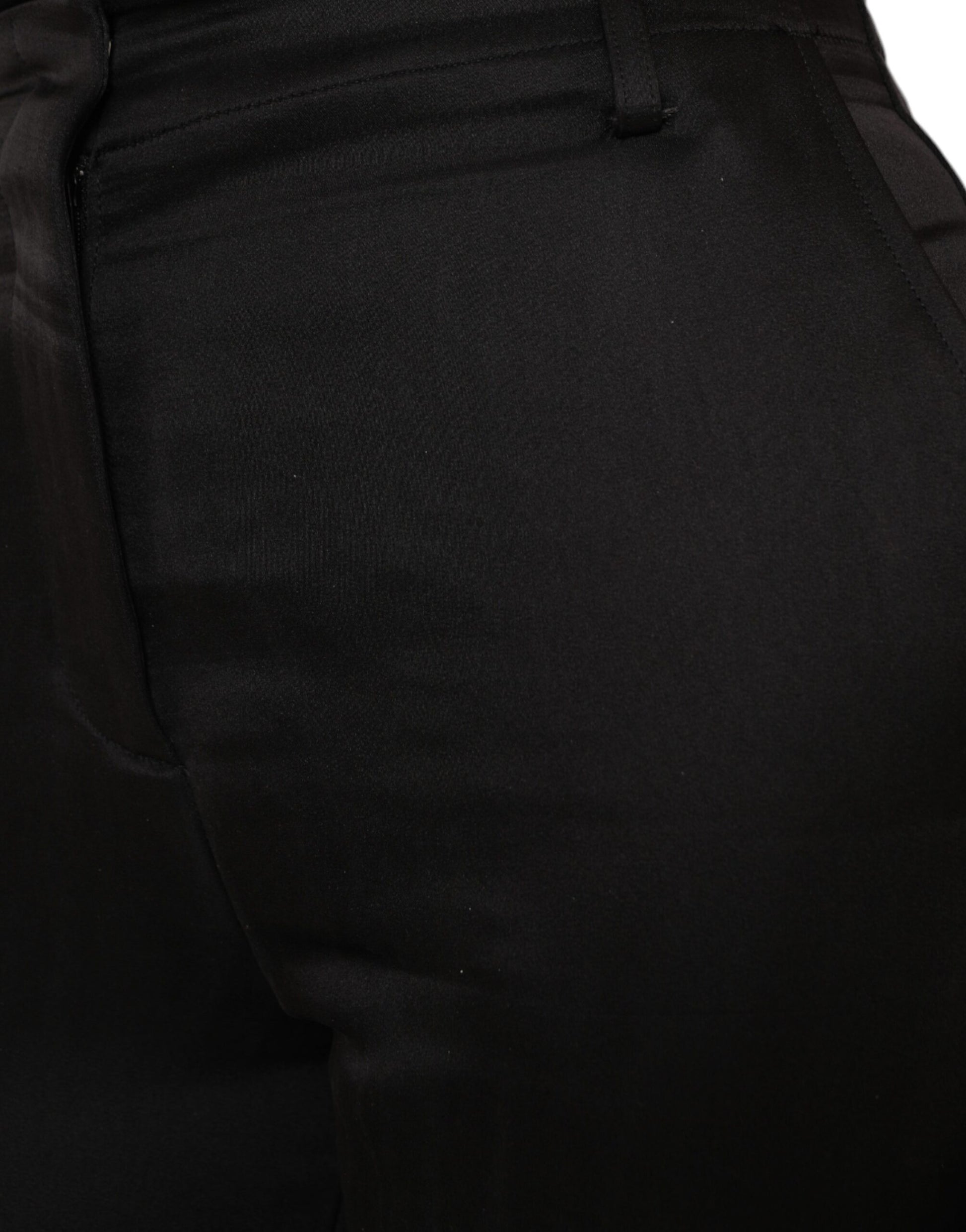 Ermanno Scervino – Schwarze Caprihose mit hoher Taille und verkürzter Länge