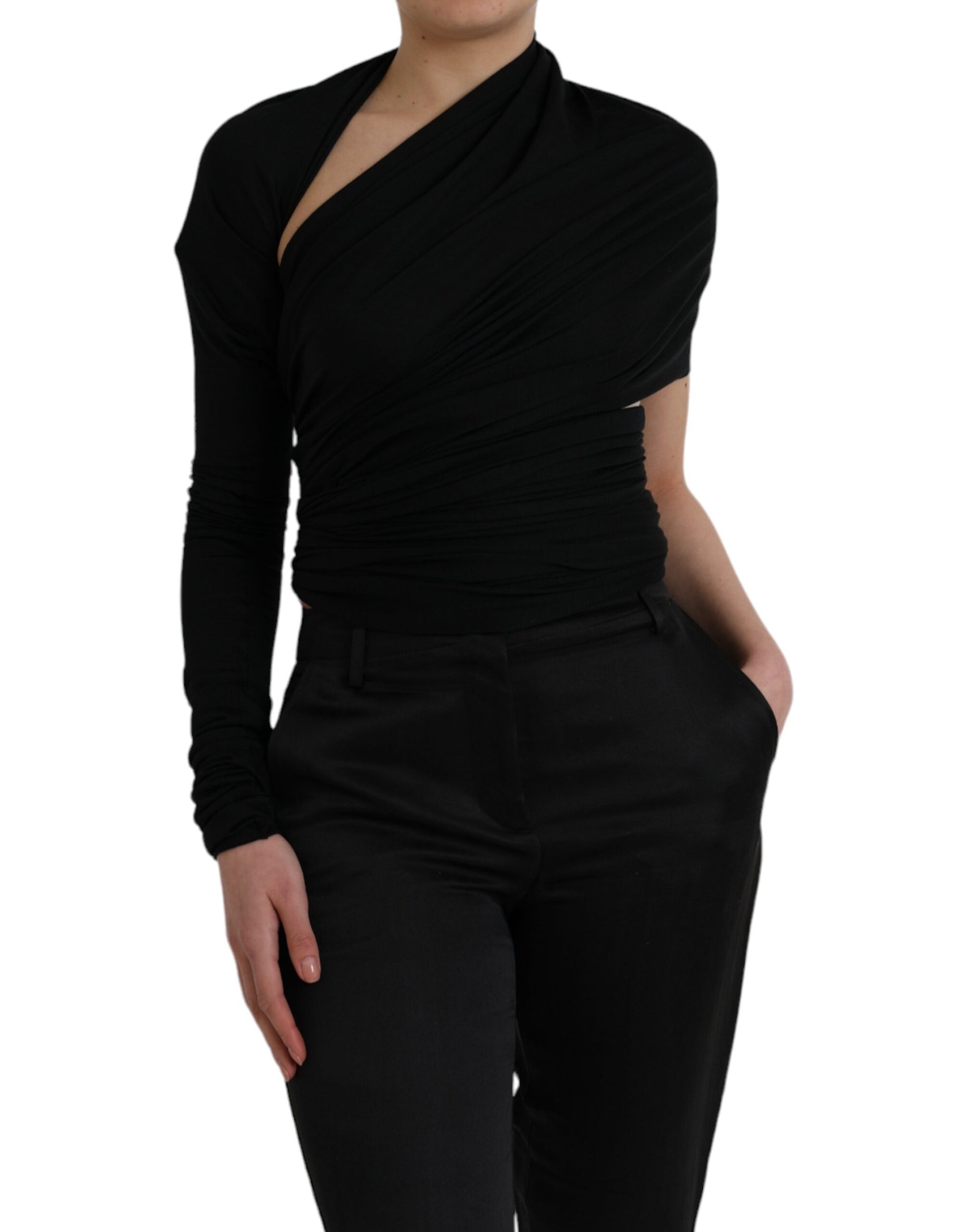 Dolce & Gabbana Black Long Sleeve T-Shirt for Women alternate view