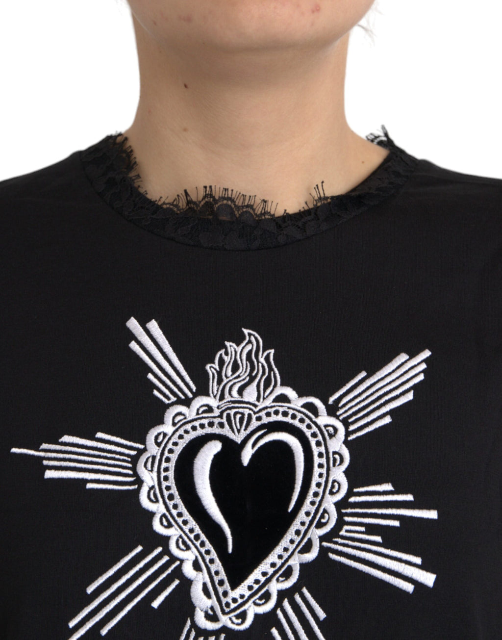 Dolce & Gabbana Black T-Shirt for Women detail view