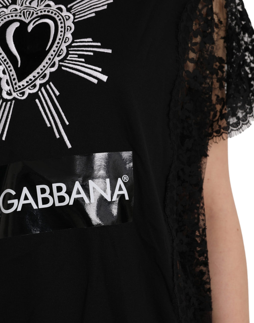 Dolce & Gabbana Black T-Shirt for Women side view