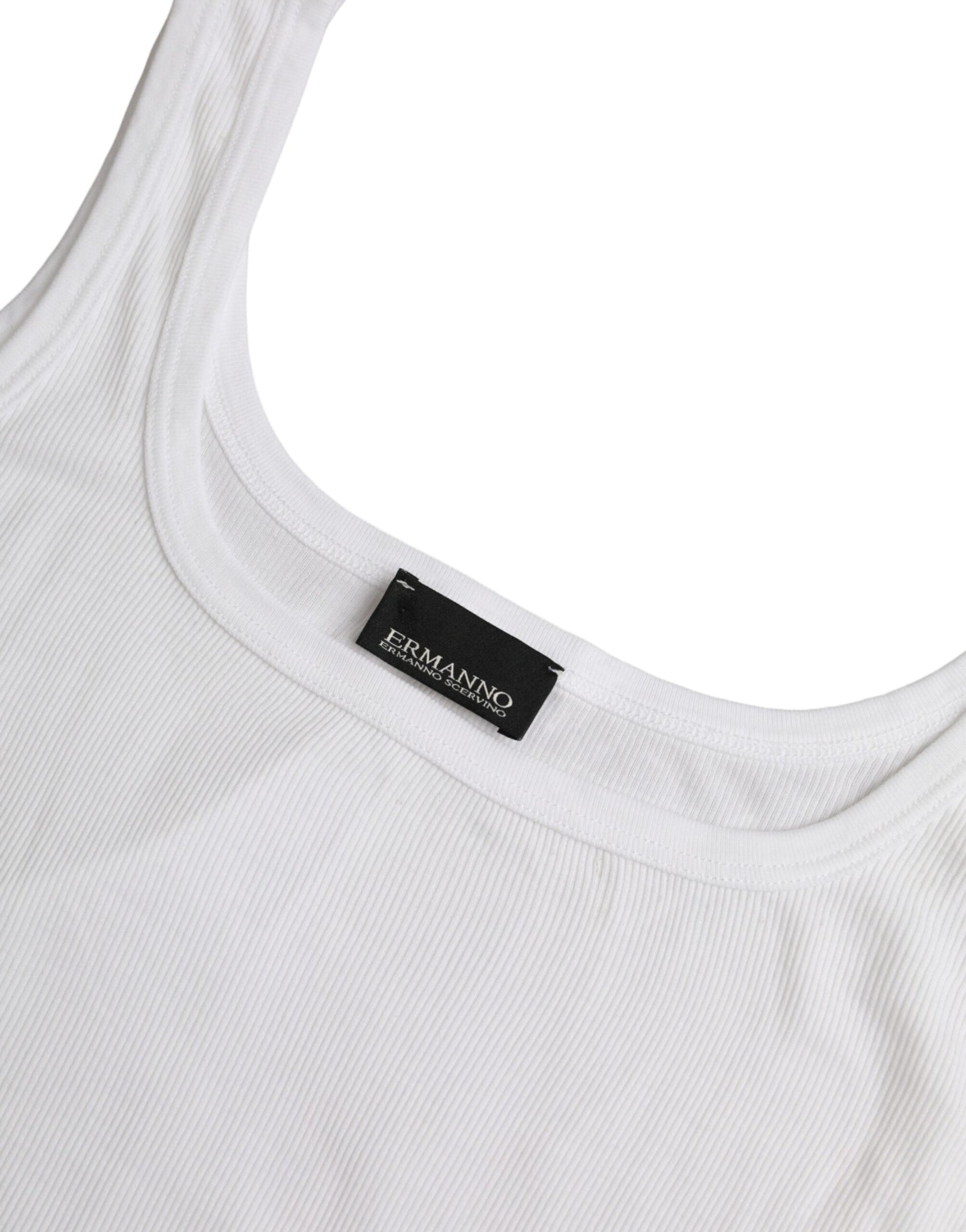 Ermanno Scervino – Ärmelloses Tanktop aus weißer Baumwolle