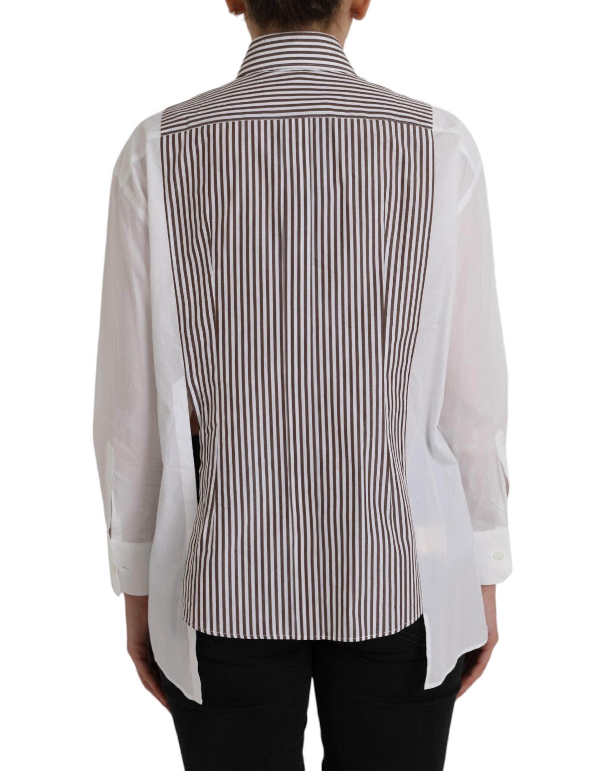 Dolce & Gabbana White Long Sleeve T-Shirt for Women side view