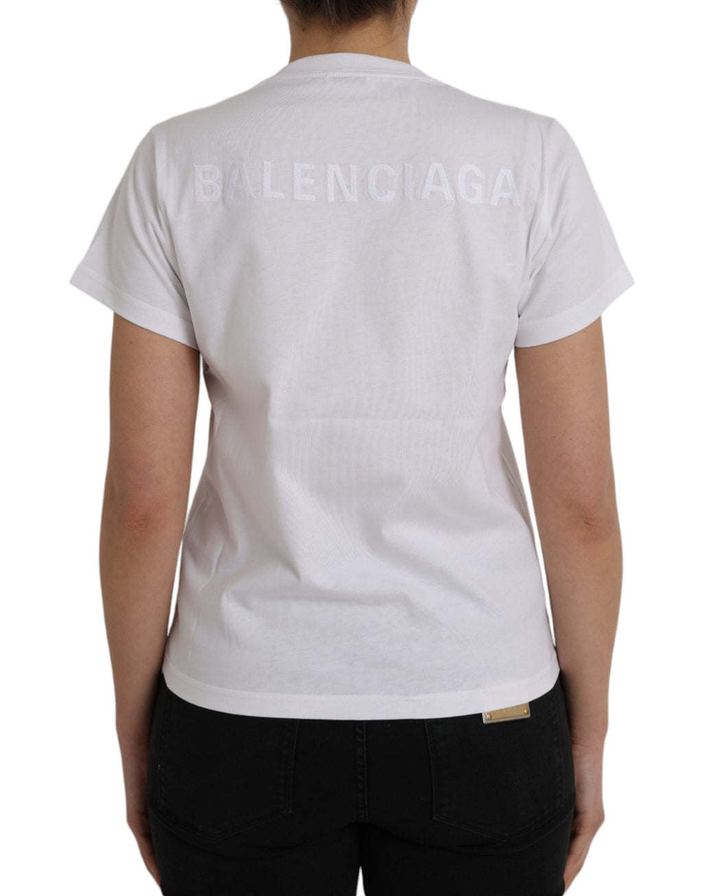 Balenciaga White T-Shirt for Women side view