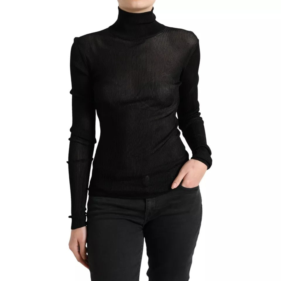 Dolce & Gabbana Black Turtleneck for Women side view