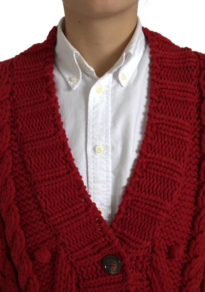 Dolce & Gabbana Red Cardigan for Women detail view