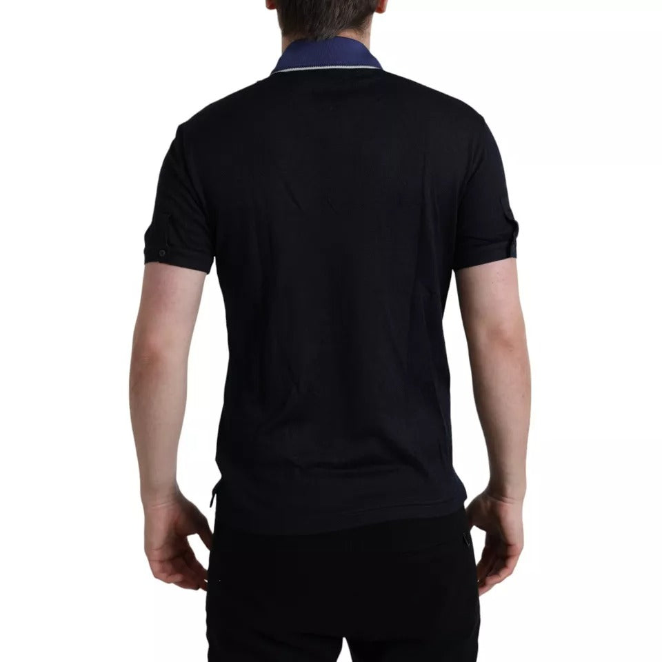 Dolce & Gabbana Blue Polo Shirt for Men detail view