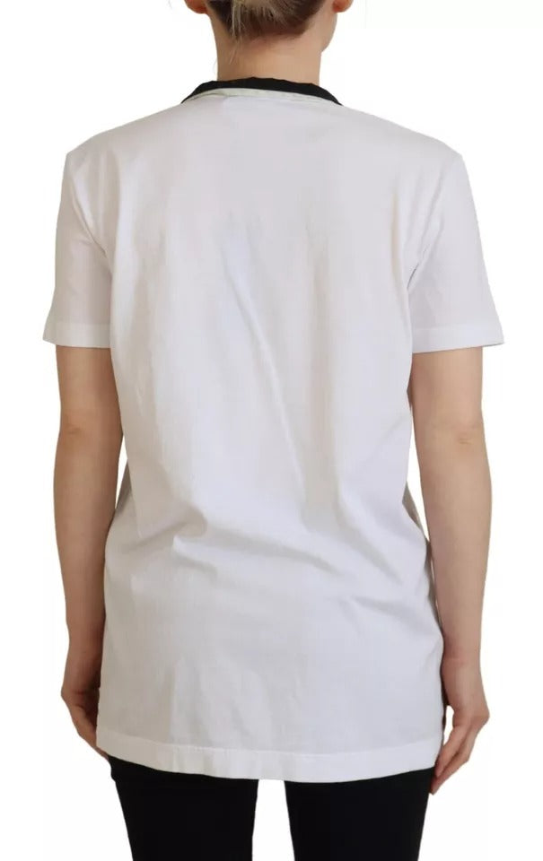 Dolce & Gabbana White Short-Sleeve Shirt for Women side view