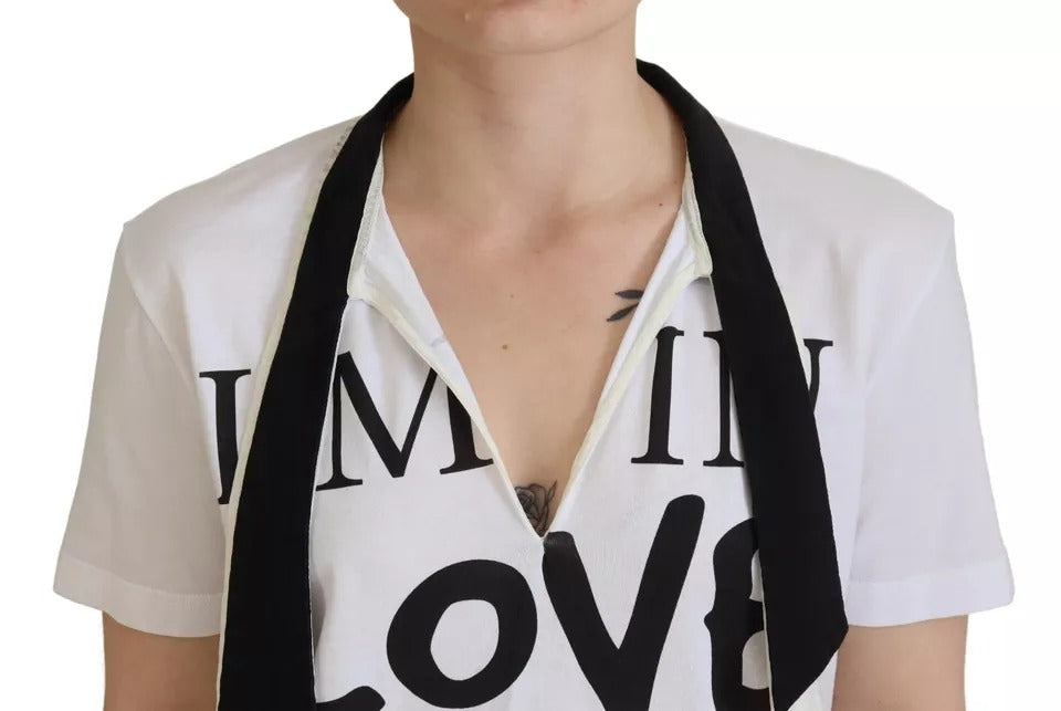 Dolce & Gabbana White Short-Sleeve Shirt for Women detail view