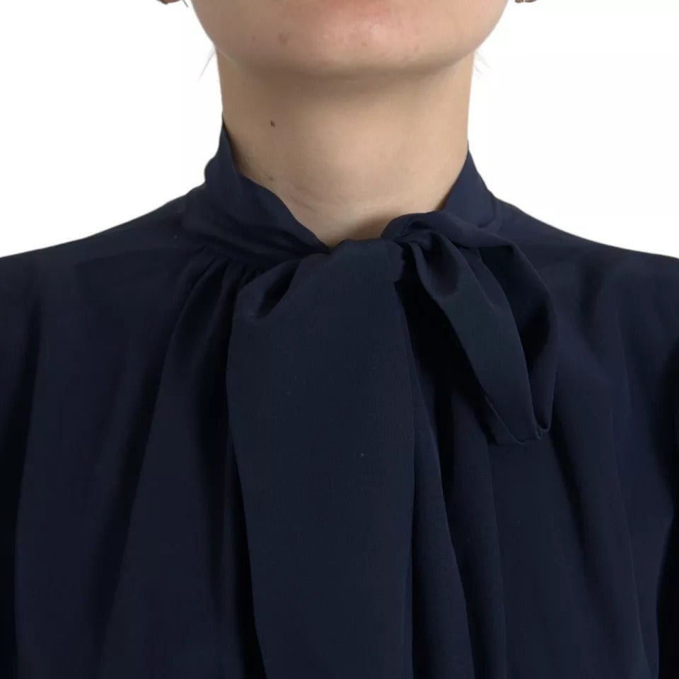 Dolce & Gabbana Blue Long Sleeve T-Shirt for Women detail view