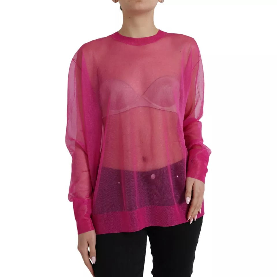 Dolce & Gabbana Pink Long Sleeve T-Shirt for Women alternate view