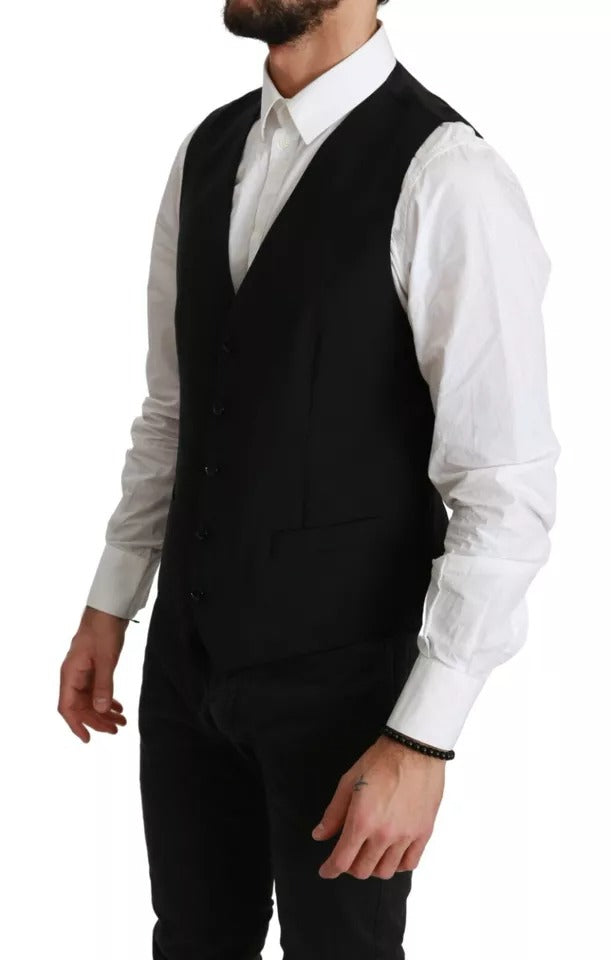 Dolce & Gabbana Black Waistcoats for Men detail view
