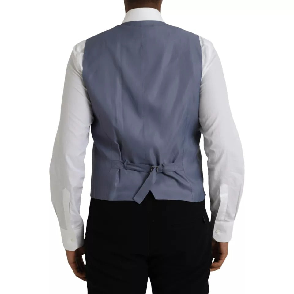 Dolce & Gabbana Blue Waistcoats for Men side view