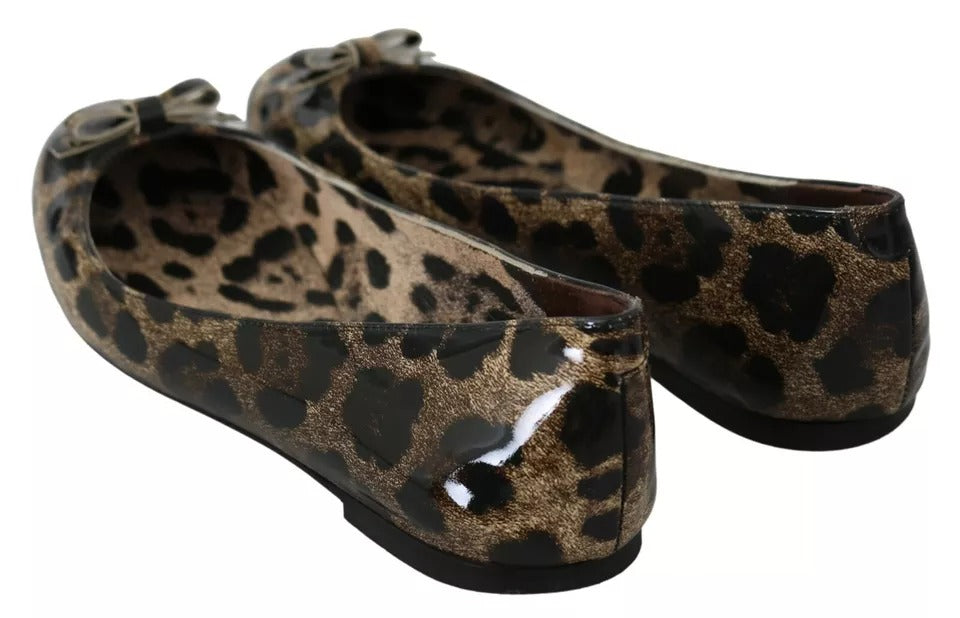 Dolce & Gabbana Brown Ballet Flats for Women side view