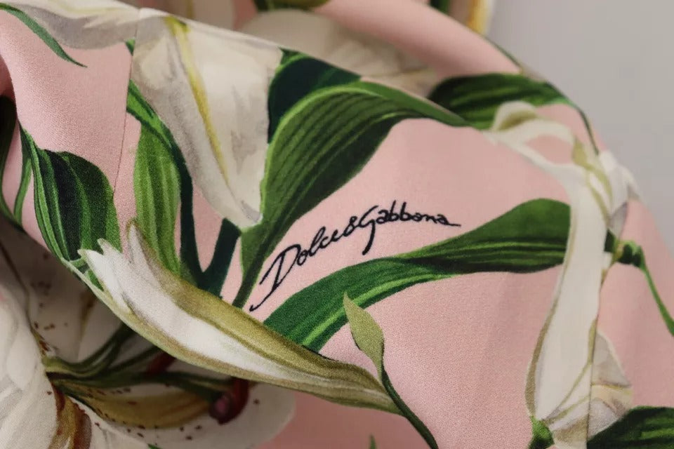 Robe fourreau mi-longue en viscose Dolce & Gabbana rose lys