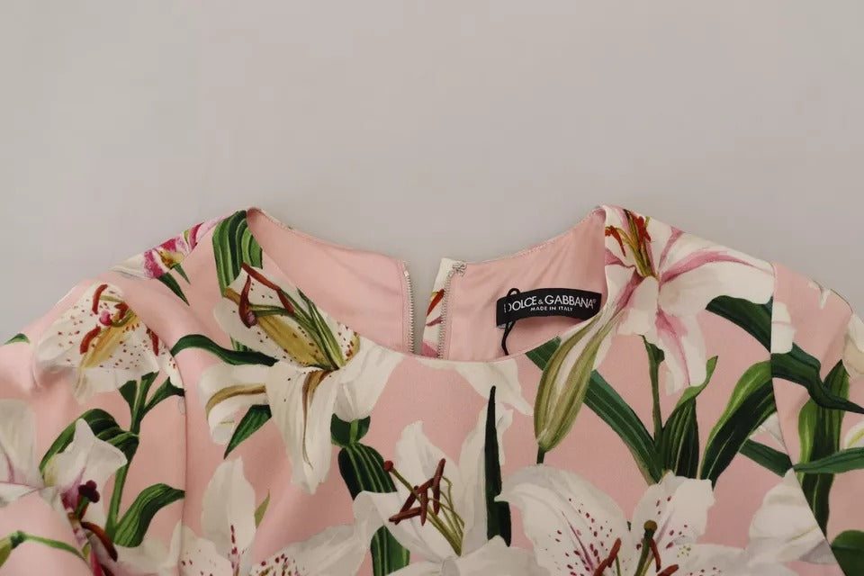 Robe fourreau mi-longue en viscose Dolce & Gabbana rose lys