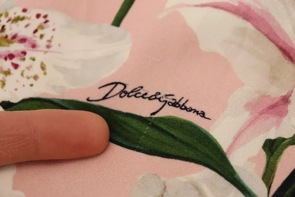 Robe fourreau mi-longue en viscose Dolce & Gabbana rose lys
