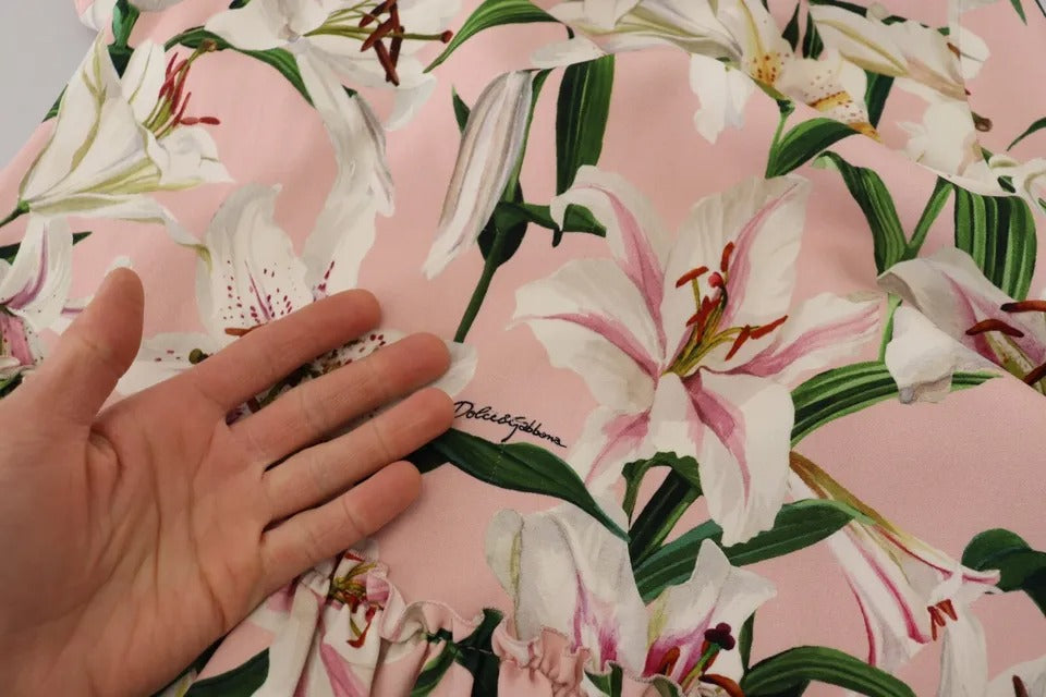Robe fourreau mi-longue en viscose Dolce & Gabbana rose lys