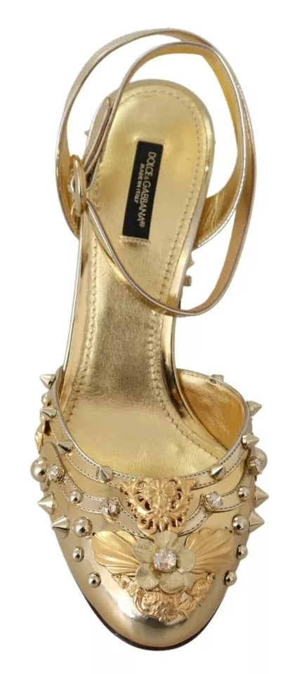 Dolce & Gabbana Gold Stiletto Heels for Women detail view