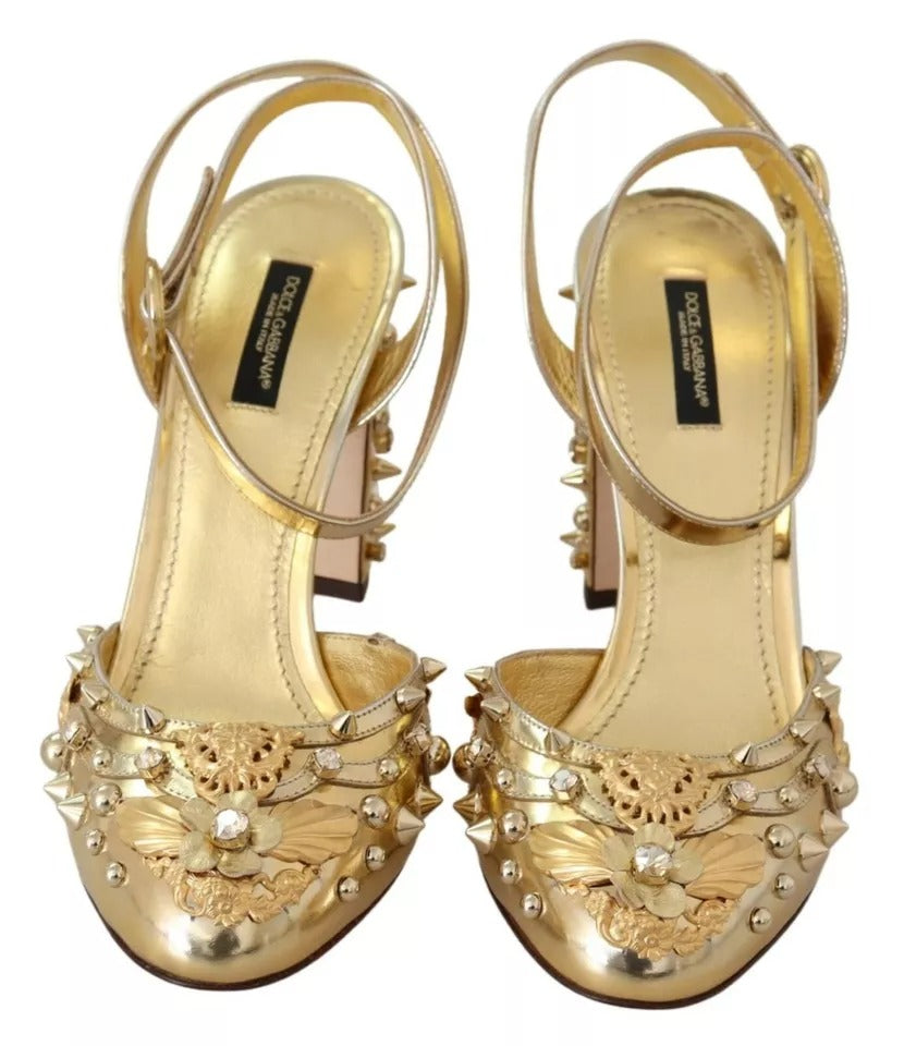 Dolce & Gabbana Gold Stiletto Heels for Women additional view