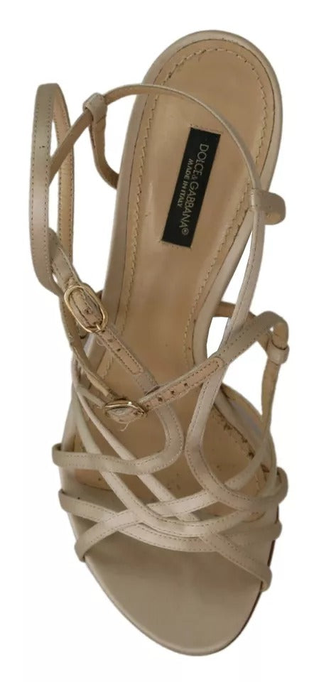 Dolce & Gabbana Gold Stiletto Heels for Women side view