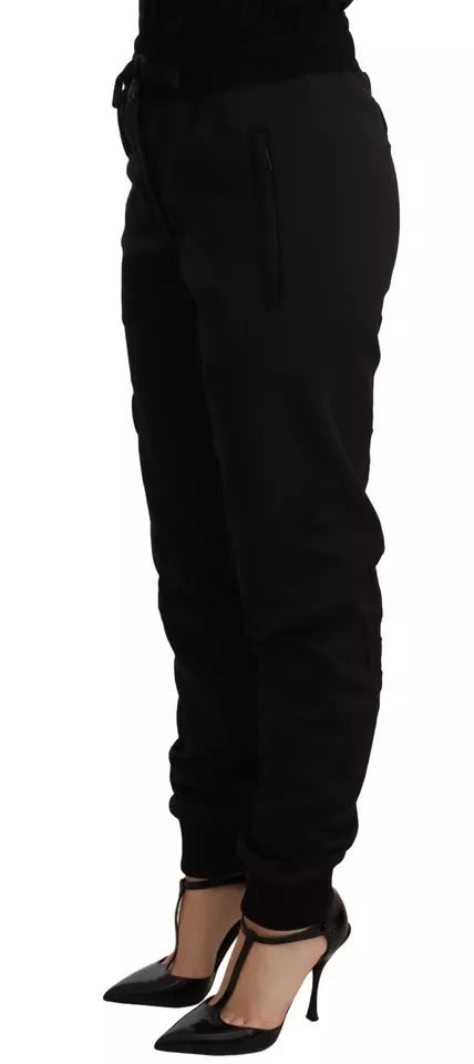 Pantalon de jogging noir Dolce & Gabbana en polyester pour femme