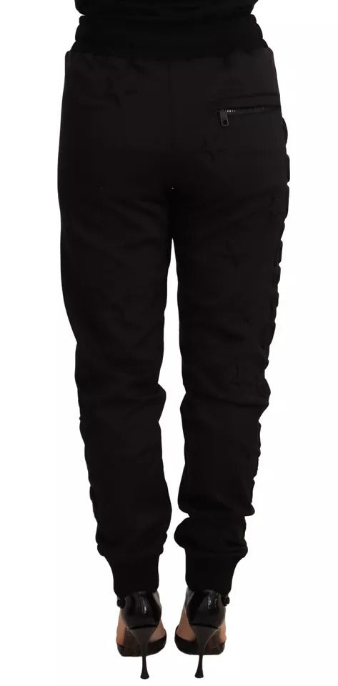 Pantalon de jogging noir Dolce & Gabbana en polyester pour femme