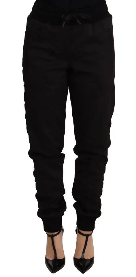 Pantalon de jogging noir Dolce & Gabbana en polyester pour femme