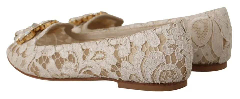 Dolce & Gabbana Beige Ballet Flats for Women side view