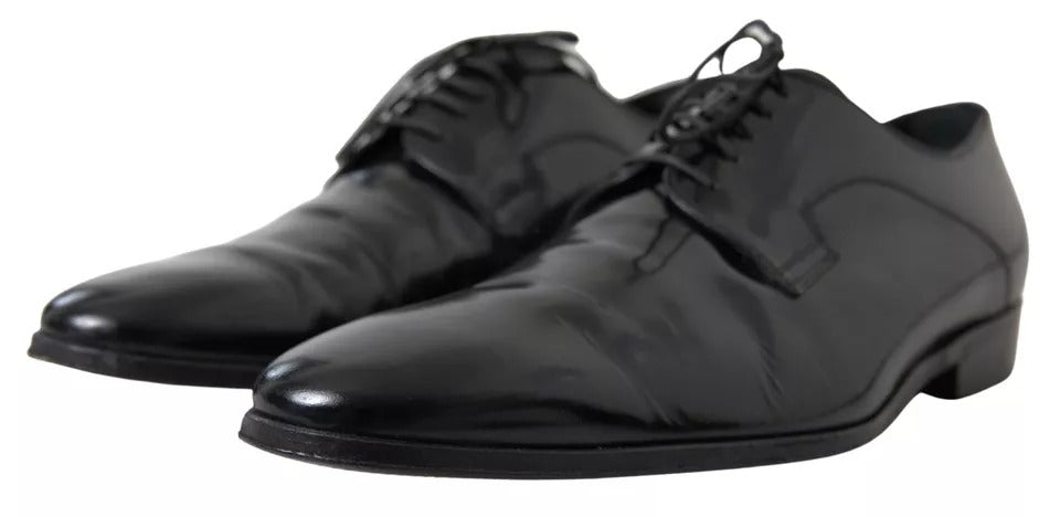 Chaussures de ville habillées Dolce & Gabbana en cuir poli noir