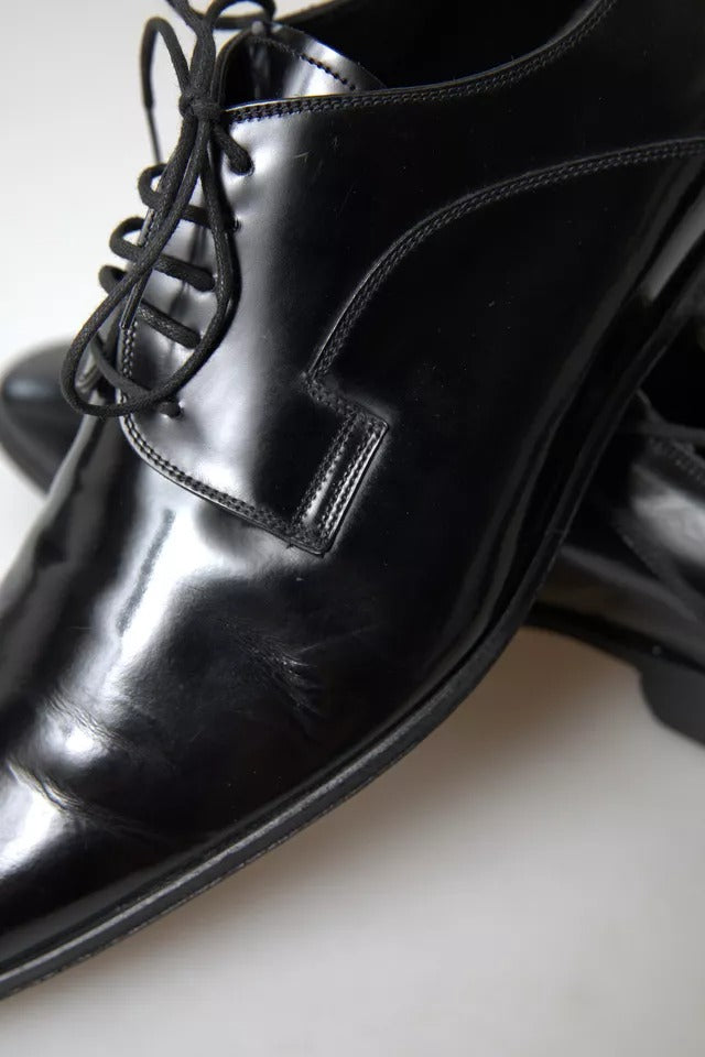 Chaussures de ville habillées Dolce & Gabbana en cuir poli noir