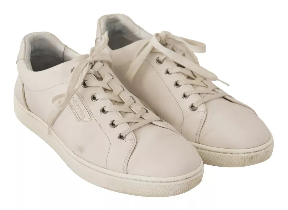 Dolce & Gabbana White Low Top Sneakers for Men detail view