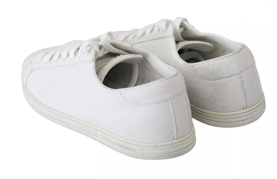 Dolce & Gabbana White Low Top Sneakers for Men detail view