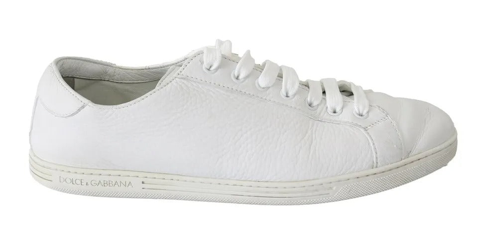Dolce & Gabbana White Low Top Sneakers for Men side view