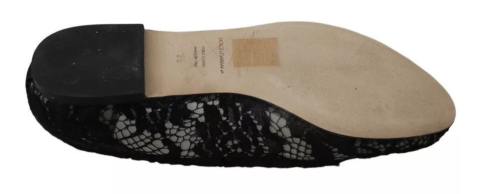 Dolce & Gabbana Black Slip On Loafers for Women additional view