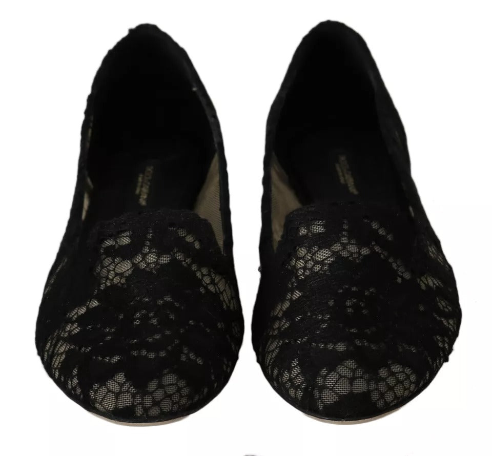 Dolce & Gabbana Black Slip On Loafers for Women alternate view