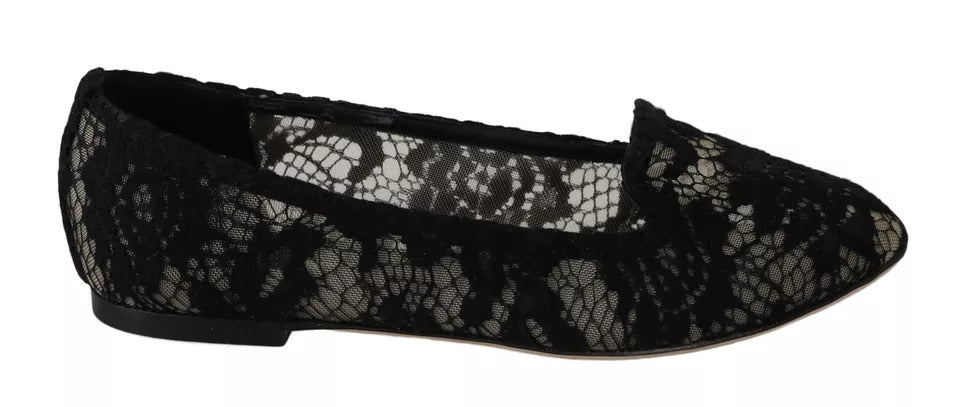 Dolce & Gabbana Black Slip On Loafers for Women