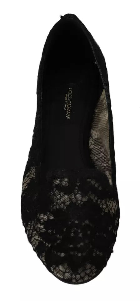 Dolce & Gabbana Black Slip On Loafers for Women additional view