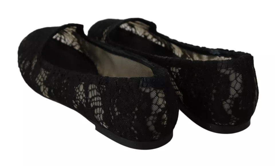 Dolce & Gabbana Black Slip On Loafers for Women additional view