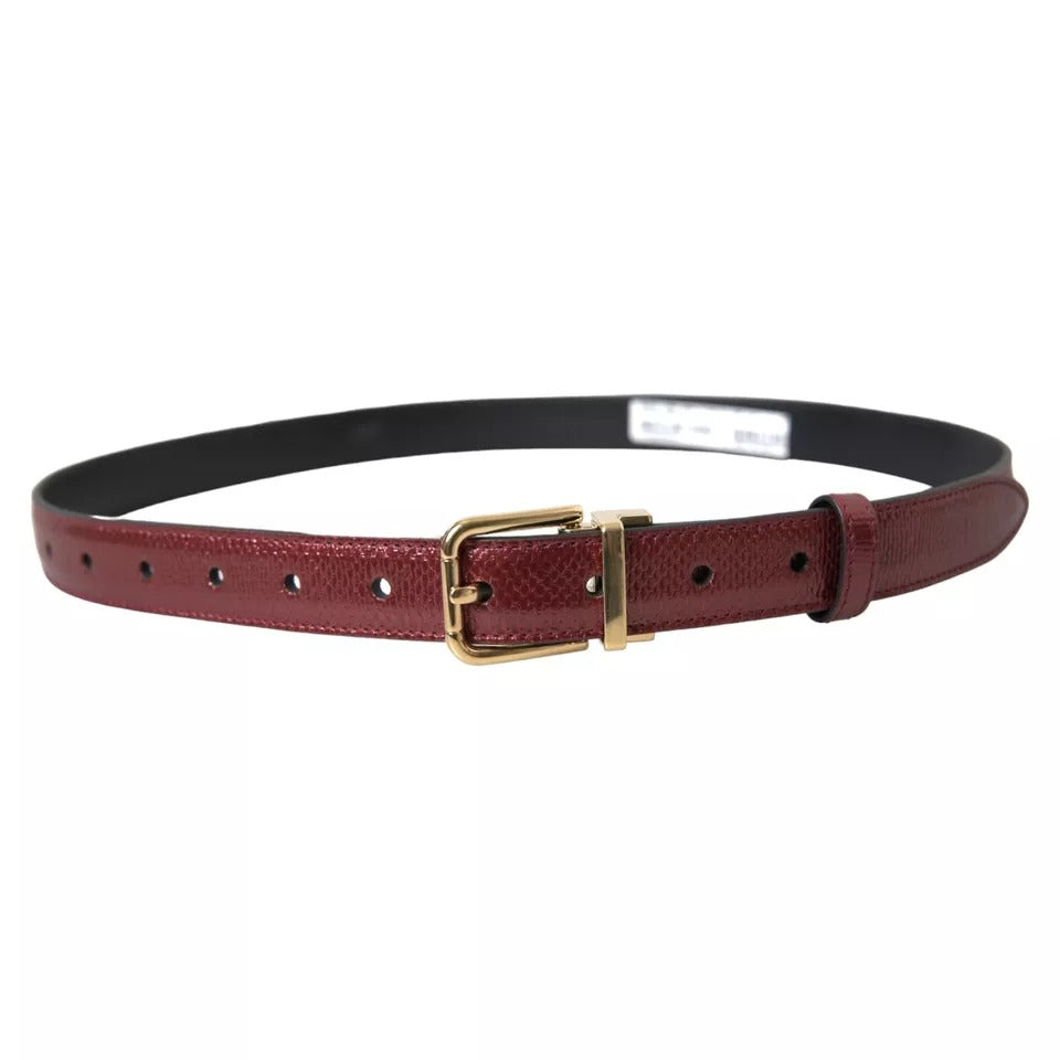 Ceinture homme Dolce & Gabbana en cuir marron avec boucle en métal doré