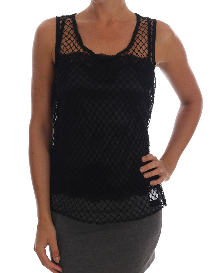 Dolce & Gabbana Black Sleeveless T-Shirt for Women