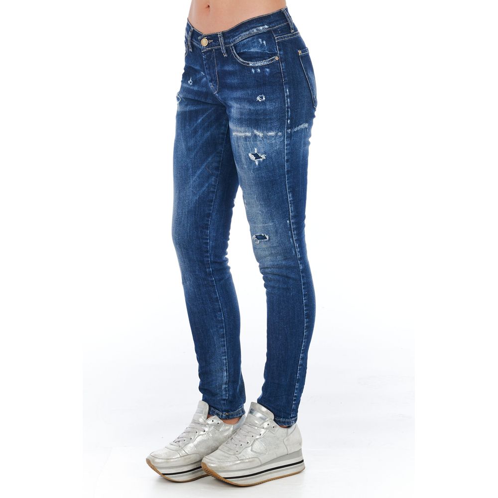 Jean pour femme en coton bleu Frankie Morello
