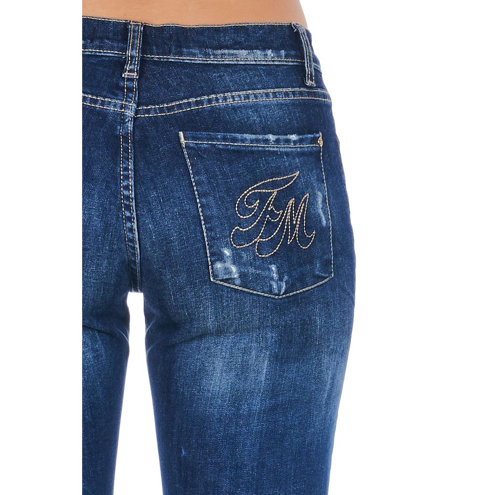 Jean pour femme en coton bleu Frankie Morello
