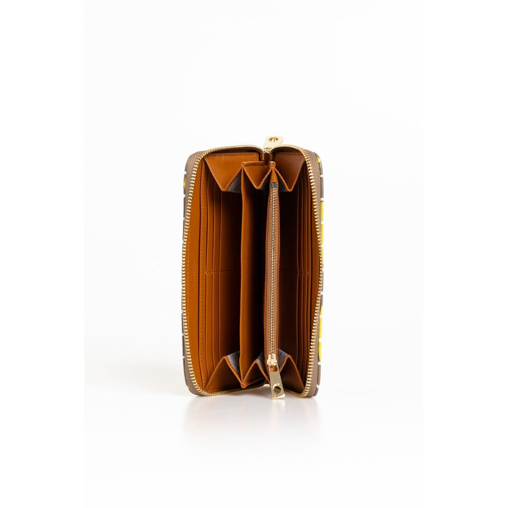 Portefeuille Femme Trussardi en Cuir Beige
