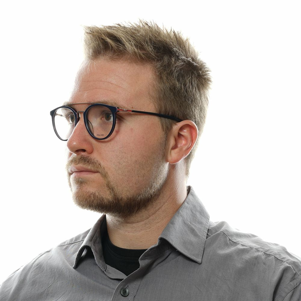 Police Blue Glasses Frames for Men side view