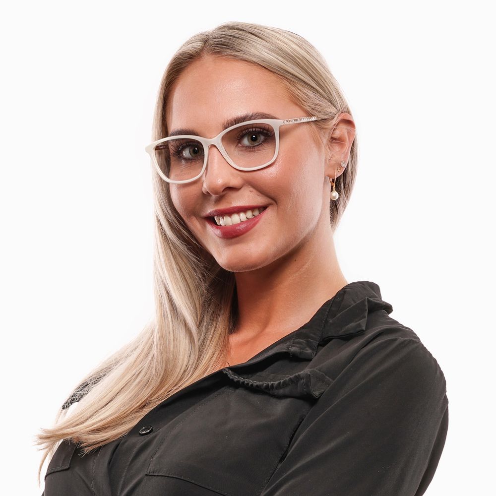 Lunettes (montures) Swarovski en métal blanc et plastique