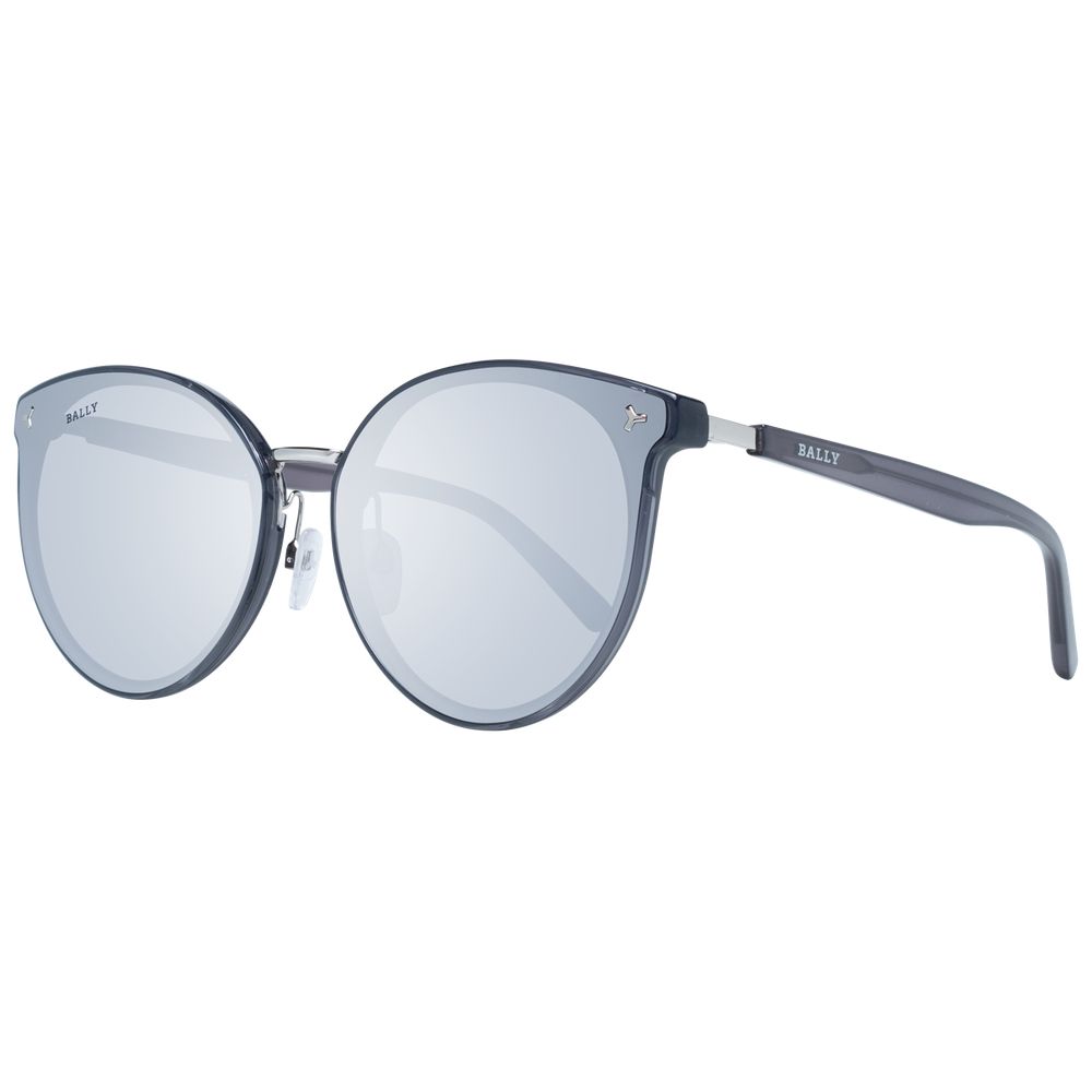 Lunettes de soleil Bally en métal gris et plastique